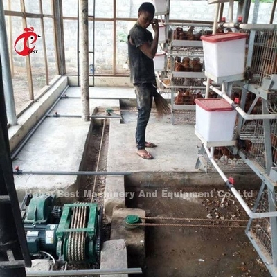 Máy cạo phân gia cầm tự động 3 giai đoạn Loại bỏ chất thải gà có cát