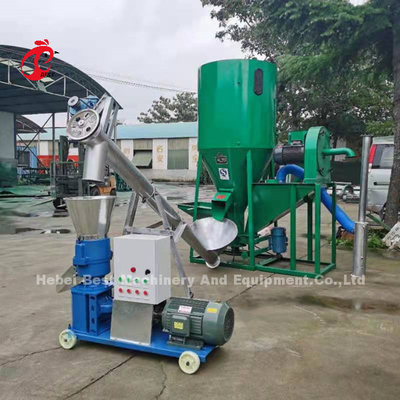 Hệ thống xử lý thức ăn chăn nuôi được phê duyệt CE 11kw, Máy nghiền thức ăn chăn nuôi xanh Iris
